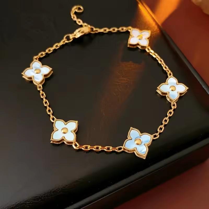 S925 silver shining eternal petals design adjustable bracelet suitable for women wedding holiday jewelry banquet gifts
