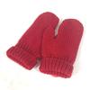 Louis Vuitton logo Mitten accessories with badge gloves wool Red