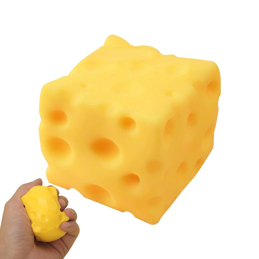 Toys Extra Large Size Cheese Fidget Toy Slow Rebound Shapeable Venting Ball Realistic Giant Squeeze for Adult Stress Relief
