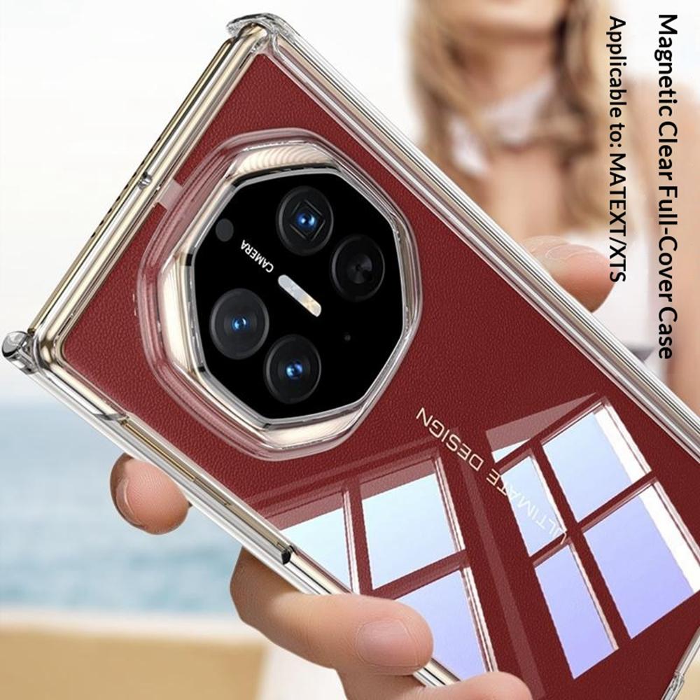 GKK For Huawei Mate XT Ultimate/XTs Ultimate Case Magnetic Hinge Design Clear TPU Phone Cover