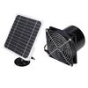 6.5 Inch Solar Powered Exhaust Fan 50W 12V ABS Monocrystalline Silicon Solar Panel Ventilation Fan Kit For Round Pipe Pet House