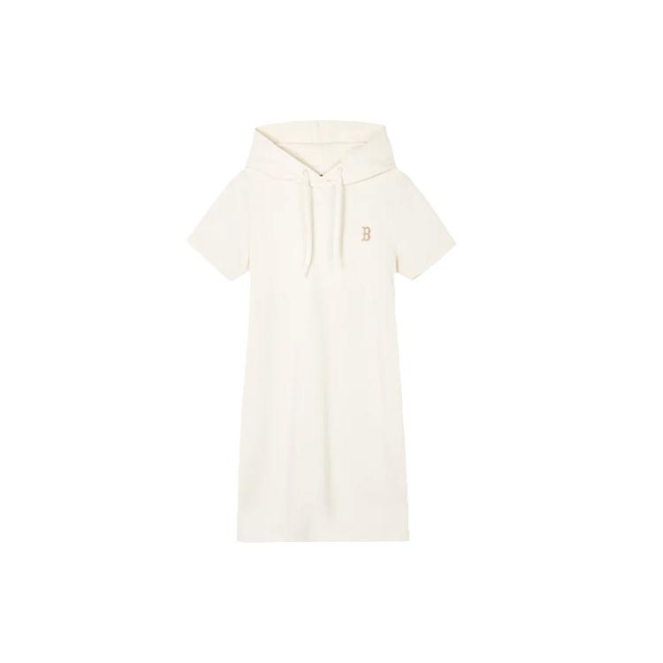 New MLB Short Sleeved Dresses Women's Cream White 3FOPB0141-43CRD