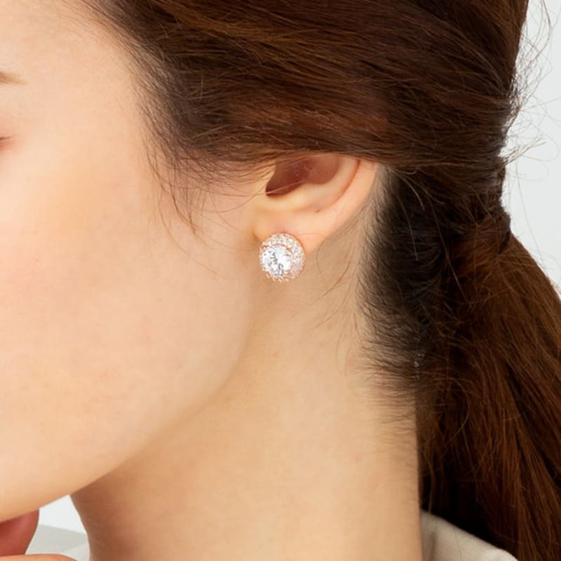 ELLE Jewelry 14K Wonderful Cubic Earrings (Gold Pin) ELGPEE308