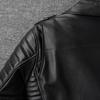 Giacca in Vera Pelle di Mucca Nera Uomo Giubbotti Motocicletta Bomber Abbigliamento da Equitazione Biker Cappotto in Pelle da Uomo Autunno