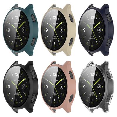 Hard PC Bumper Case +Tempered Glass Film Anti-Scratch Hard PC Bumper Full Cover Shell Screen Protector Case for Xiaomi Watch 2