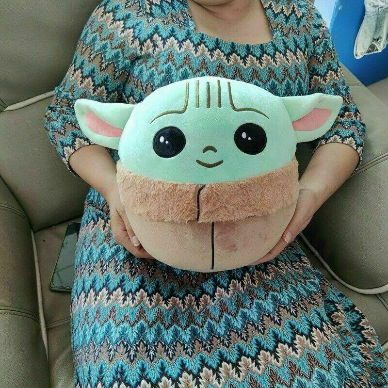 Adorabile Peluche Bambino Yoda Cuscino Con Tessuto di Cristallo Super Morbido Per Bambini Fan