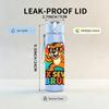 1PC Six Seven Bruh Tiger Letter 750ml Color Plastic Sports Water Bottle Leakproof Flip Straw Lid Suitable for Sports Office Home Use