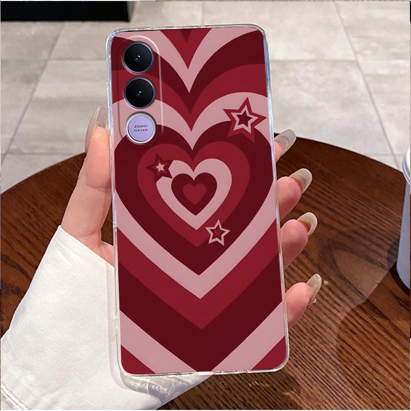 For Vivo V70 FE 5G Case V2550 Clear Luxury Cute Love Heart Rabbit Funny TPU Soft Silicone Phone Case For Vivo V70FE Back Cover