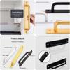 Aluminum Alloy No-Drill Handle for Wooden and Sliding Doors and Windows
