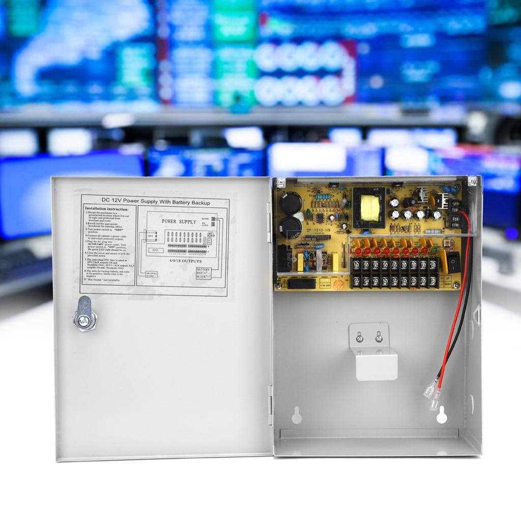 Napájacia skrinka pre riadenie prístupu UPS PWM 12V 10A s funkciou oneskoreného vypnutia