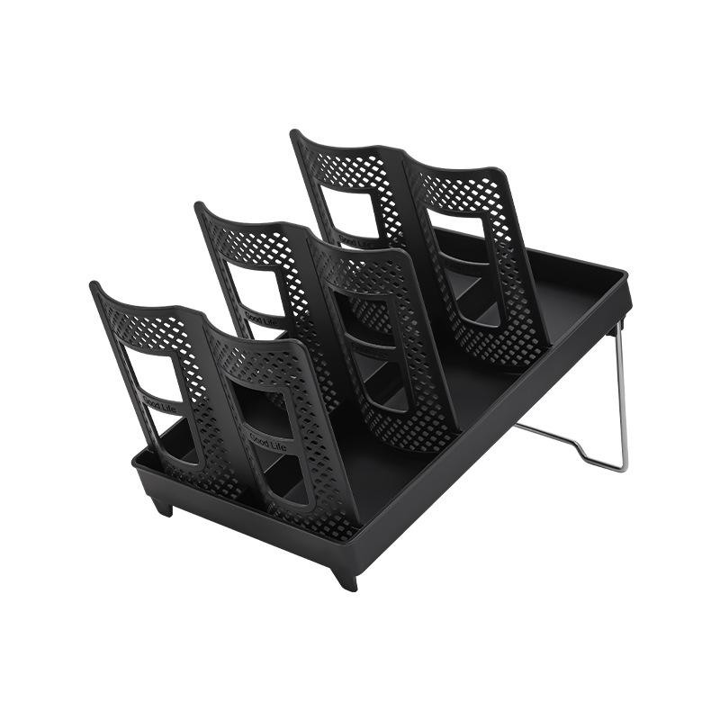 Detachable Multifunctional Disposable Paper Cup Holder Single Double Size Coffee Cup Storage Rack Plastic Ground Mounted Home Go