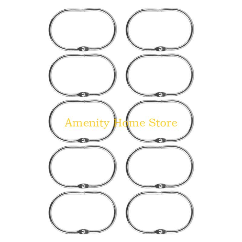 

F26C Convenient Metal Shower Attachments Unique Shower Curtain Hook Secure and Reliable Metal Attachments Hangings Rings серебряный