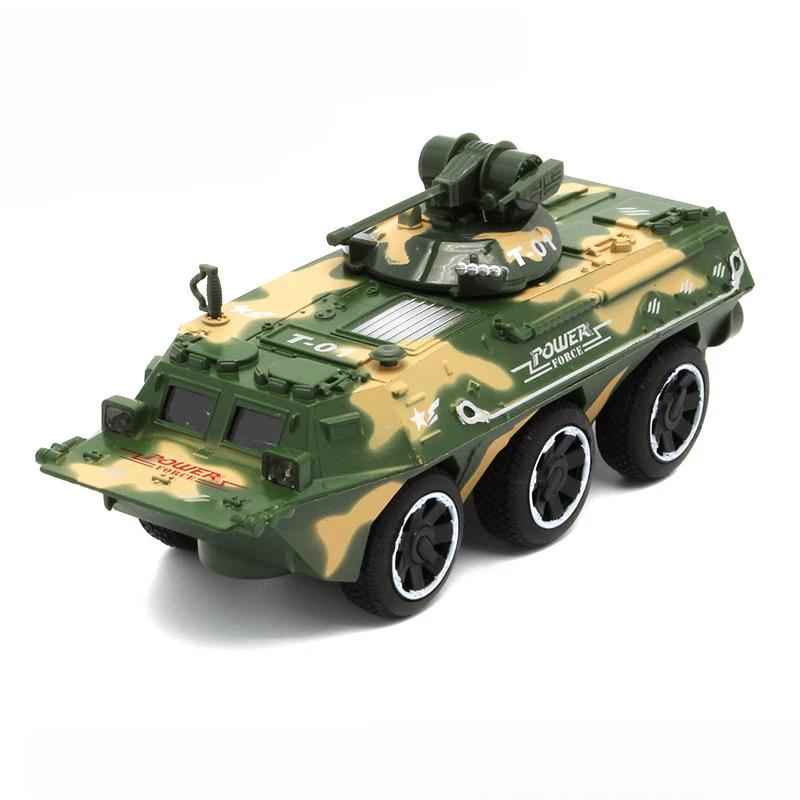 1:32 Scale Armored Personnel Carrier Model Car Toy Alloy Military Chariot Toy Models Music Light Pull Back Ornament Gift for Kid