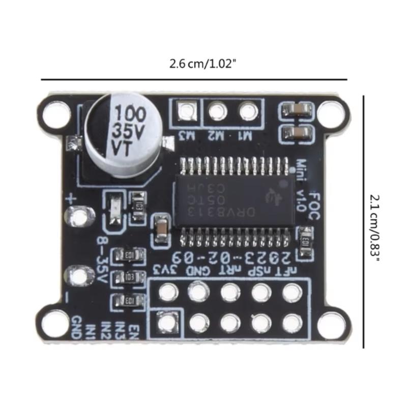 High Performances Brushless Motor Driver Board with DRV8313 Chip FOC Control Enhanceds Torque Output
