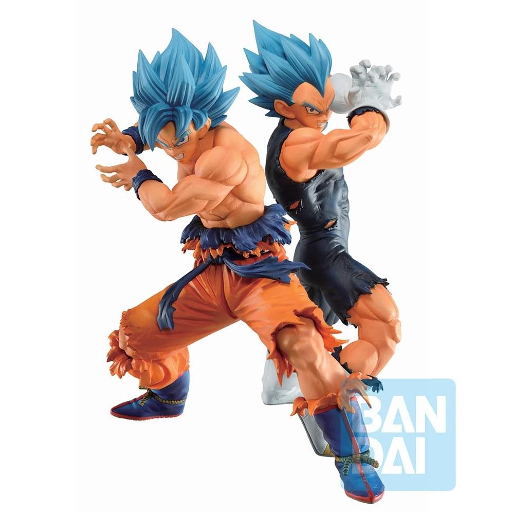 Bandai Ichiban Kuji Dragon Ball VS Omnibus Super A Prize Goku and Vegeta Super Saiyan God Super Saiyan Figures