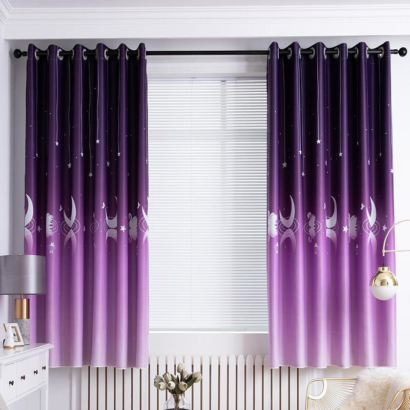 Svanetrykk Ensidig mørklegging Kort Gardin Med Hengehull Draper 1*2 M Høy