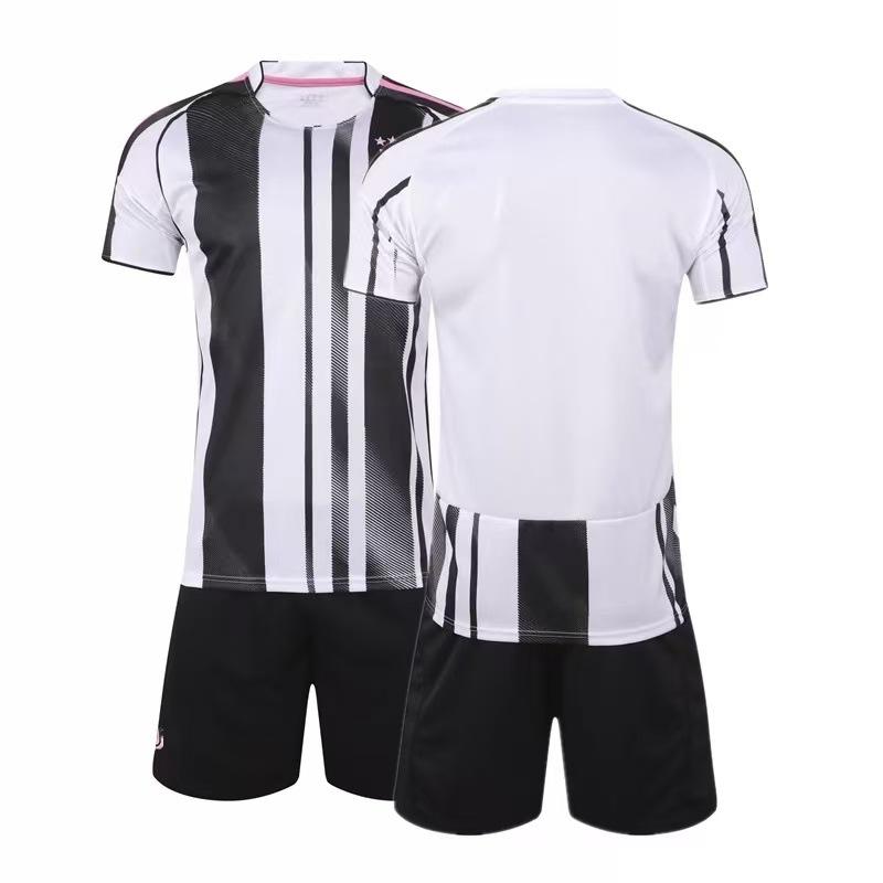 2526 Juventus home No. 7 C Rochiesa jersey No. 9 Hovic 19 Thuram football jersey set cross 16