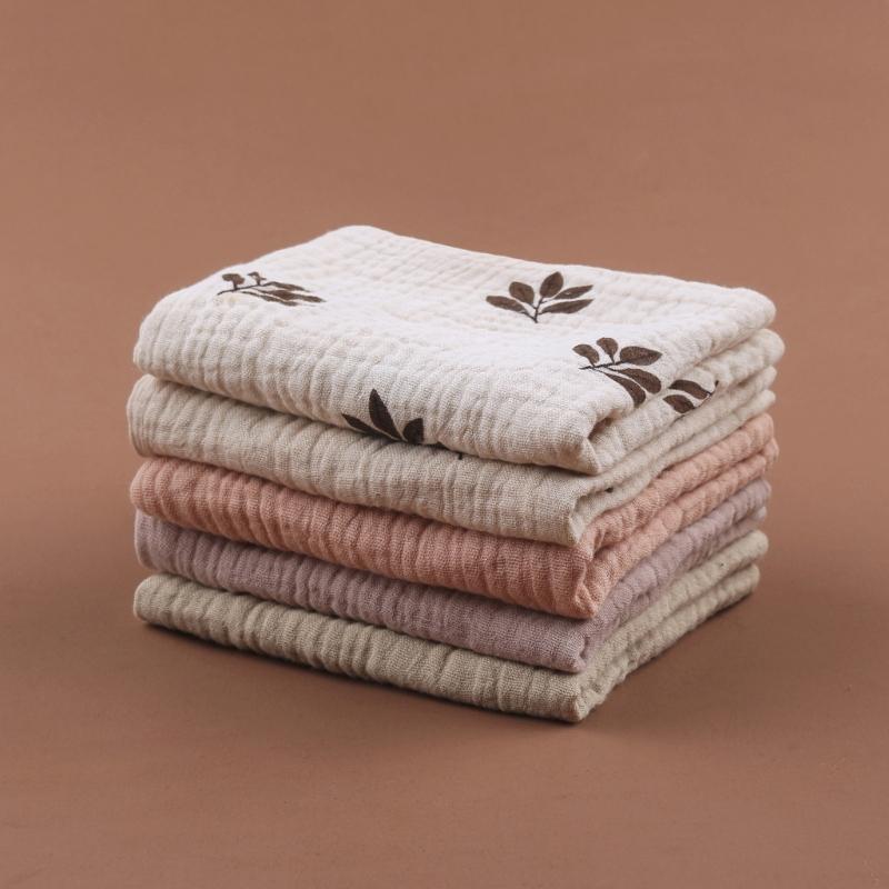 10Pcs/Set Baby Facecloth Baby Bath Towel Handkerchief Cotton-Gauze Burp Cloth Soft High-absorbent Kindergarten Washcloth