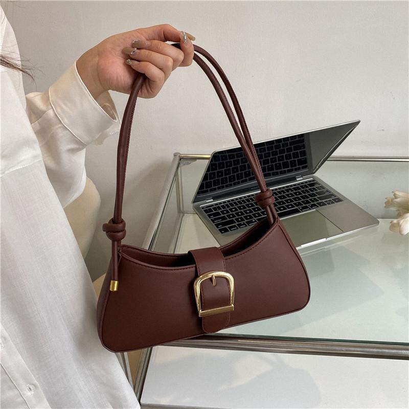 Textured PU Leather Niche Shoulder Bag For Women Summer New Popular Versatile Crossbody Bag Ladies Simple Work Handbags