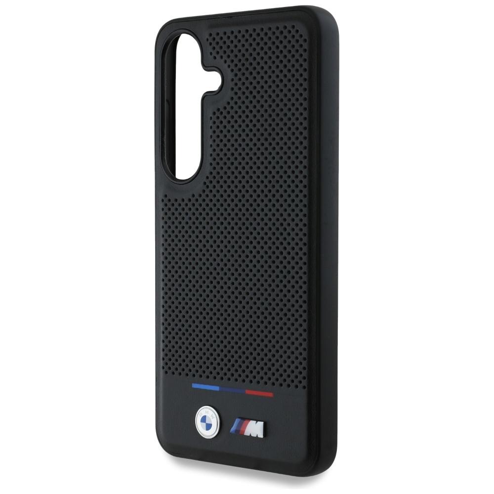 Etui Bmw Leather Tricolor Stripe Magsafe Do Samsung Galaxy S25 Czarny