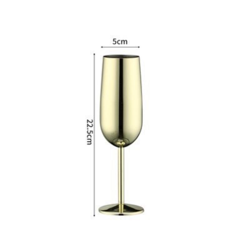 Stainless Steel Champagne Glases Electroplating Agave Cup Liquor Cocktail Goblet Juice Tumbler Party Restaurant Drinkware Cup