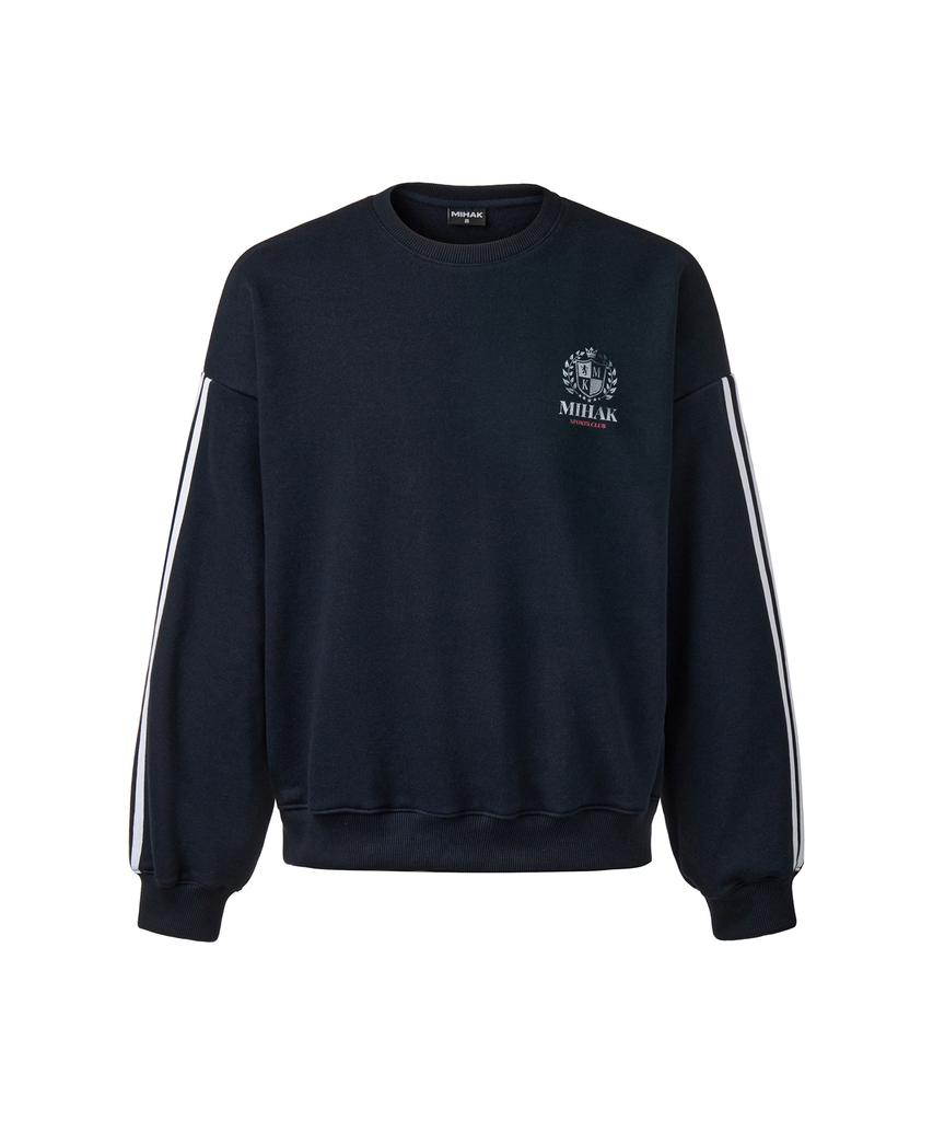 Mihag Ivy League Track Line Sweatshirt (Navy)