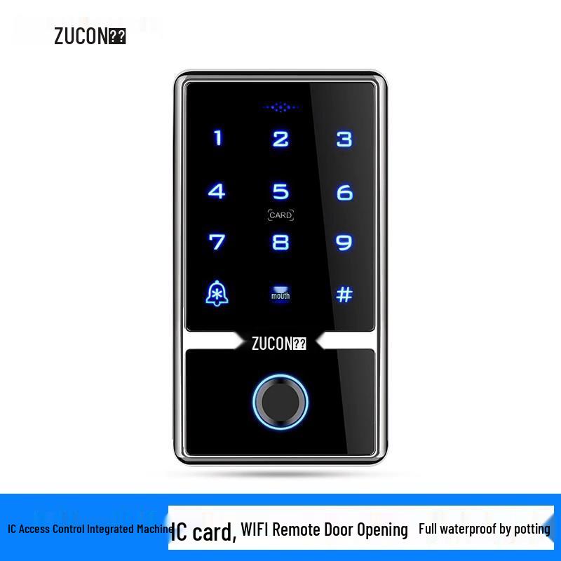ZUCON Outdoor Waterproof All-in-One Fingerprint & Card Access Control System CN plug (adapter included)