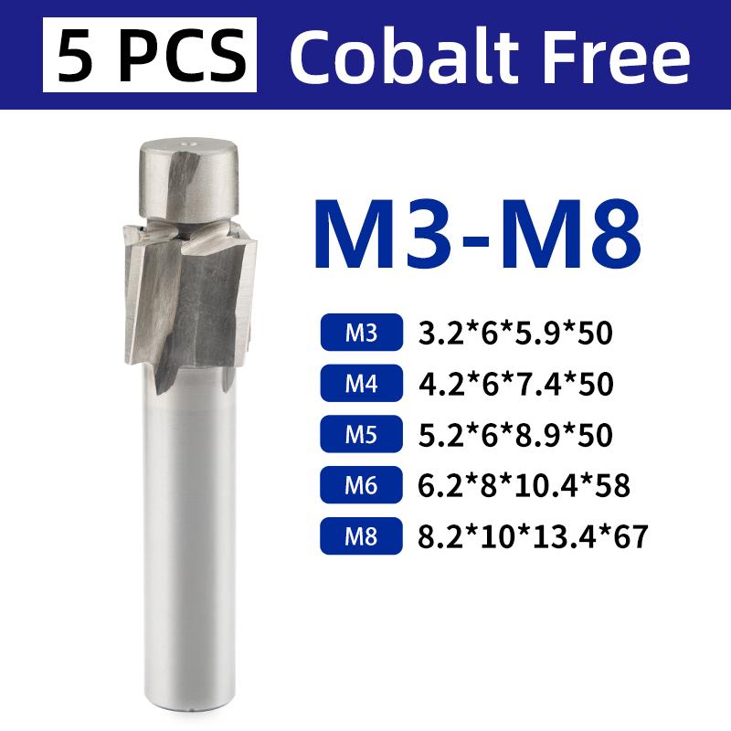 HSS Countersink Milling Cutters / Cobalt-Containing Layer Countersinks / Fully Ground Countersink Drills M3M4M5M6M8M10M12M14M16