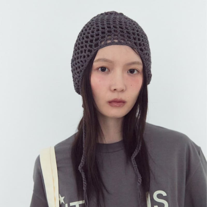 Vaca. SUMMER MESH EARFLAP BEANIE (WHITE)