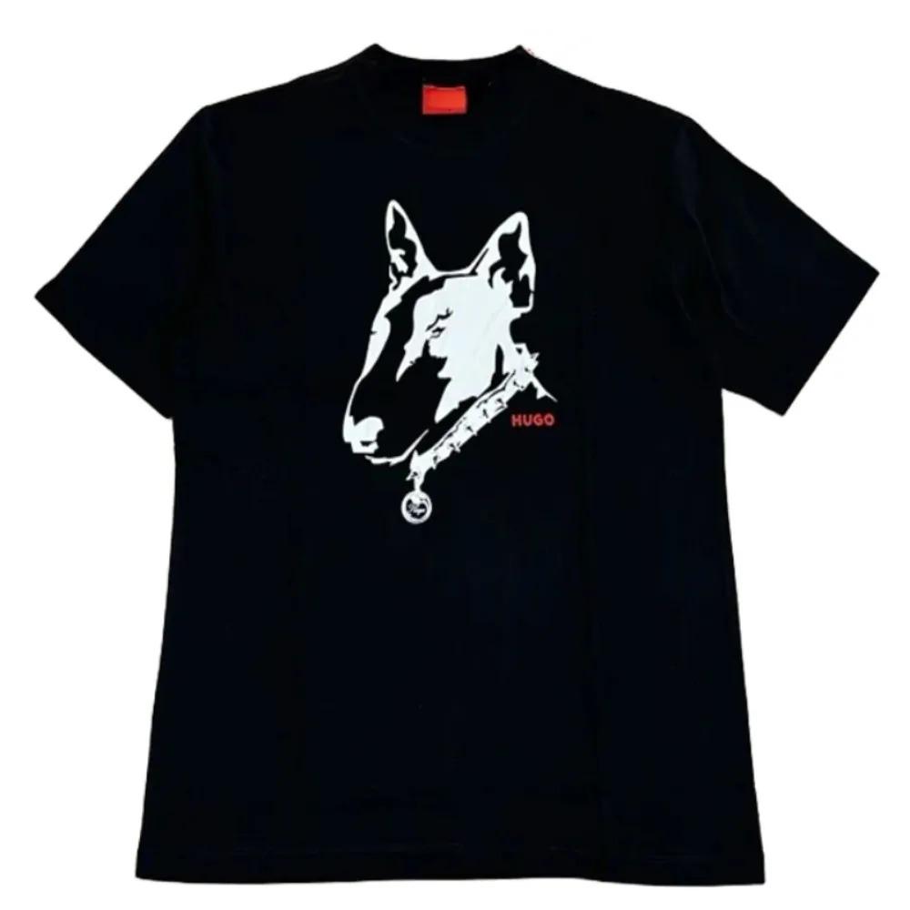 

2024 Мужские Женские Футболки Дизайнерские Футболки Принт Hugo Короткий Рукав Роскошный Бренд Оверсайз Топ Круглый Вырез Мужские Женские Хлопковые Футболки XXXXXL чёрный