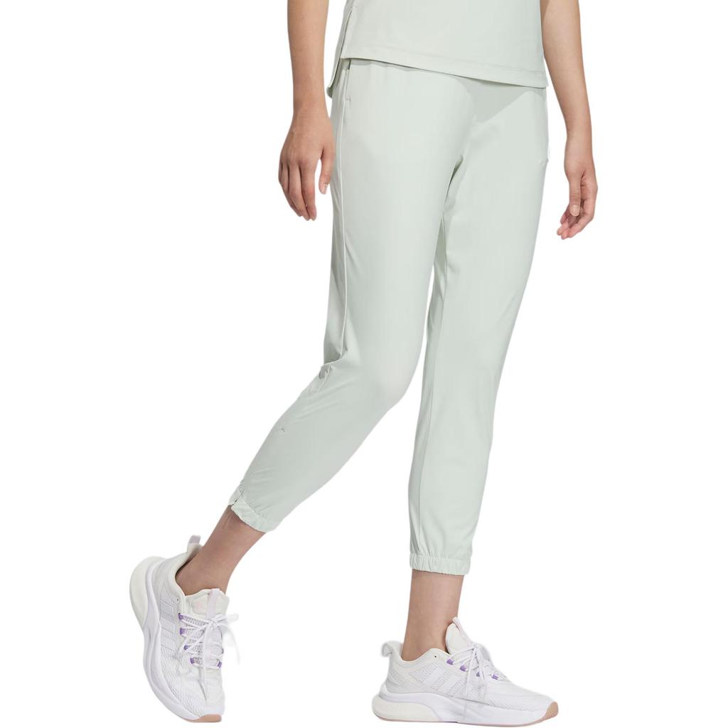 adidas Cool Touch Jogger Sports Pants Women Bottoms Linen-Green IT4346