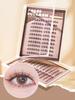 BQI Ultra-curly Sunflower False Eyelashes D Curl Enlarged Eye Makeup Looks, Large Capacity 120 Clusters Eyelashes