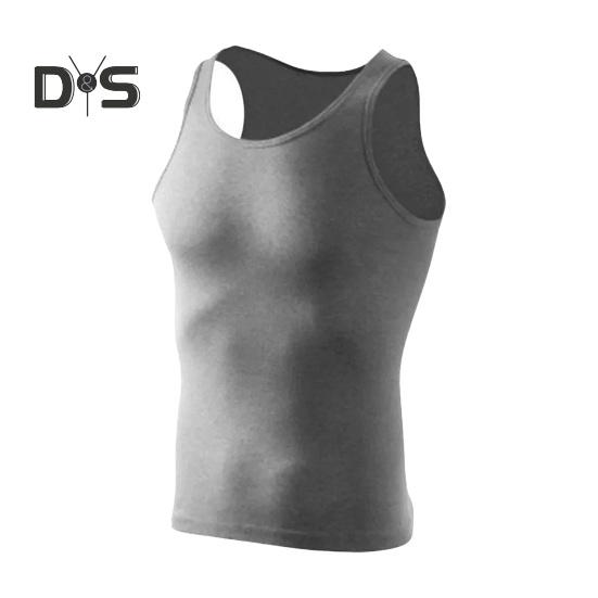 

Летний мужской жилет, однотонный, без рукавов, с круглым вырезом, с резьбой, тонкий, впитывающий пот, быстросохнущий, свободный, для фитнеса, тренировок, бега, спортивная майка M