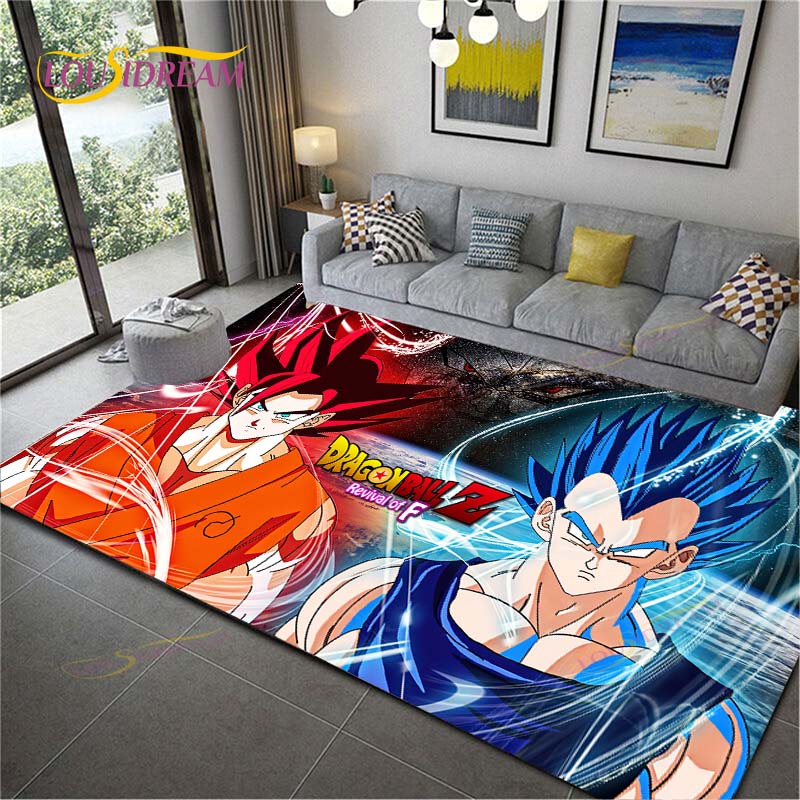 Anime Dragon Ball Goku Children's Play Area Carpet Children's Game Floor Mat Cartoon 3D Pattern Living Room Decorative Carpet