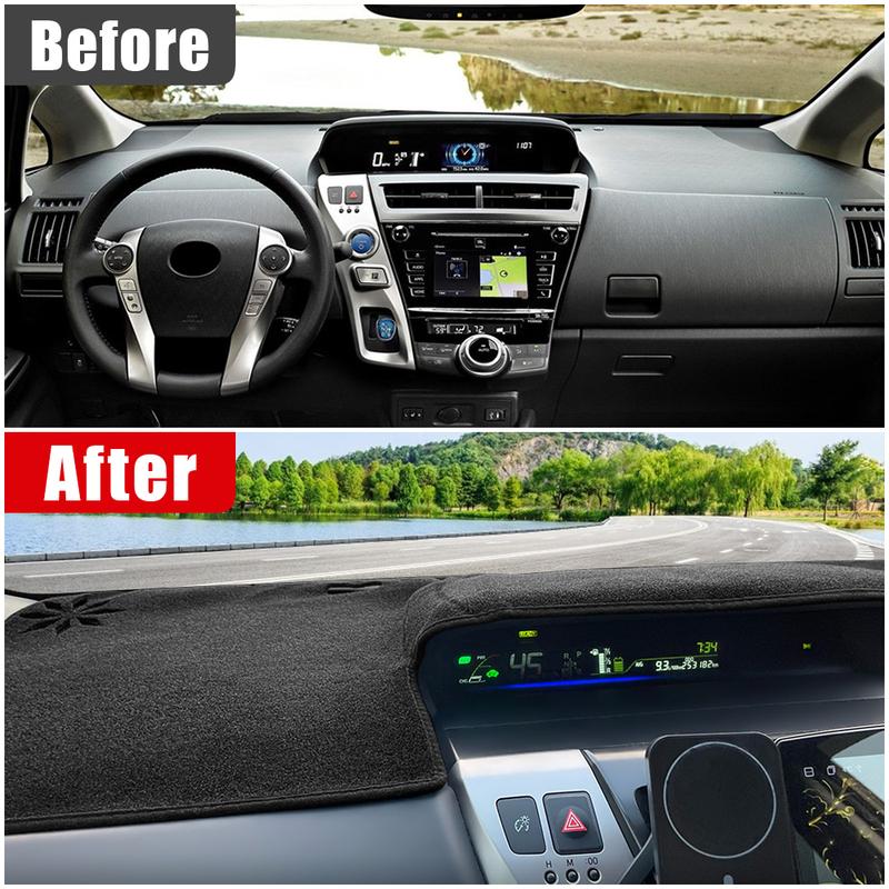 For Toyota Prius V Plus Alpha Hybrid 2012 2013 2014 2015 2016 2017 2018  Car Dashboard Cover Sun Shade Pad Accessories