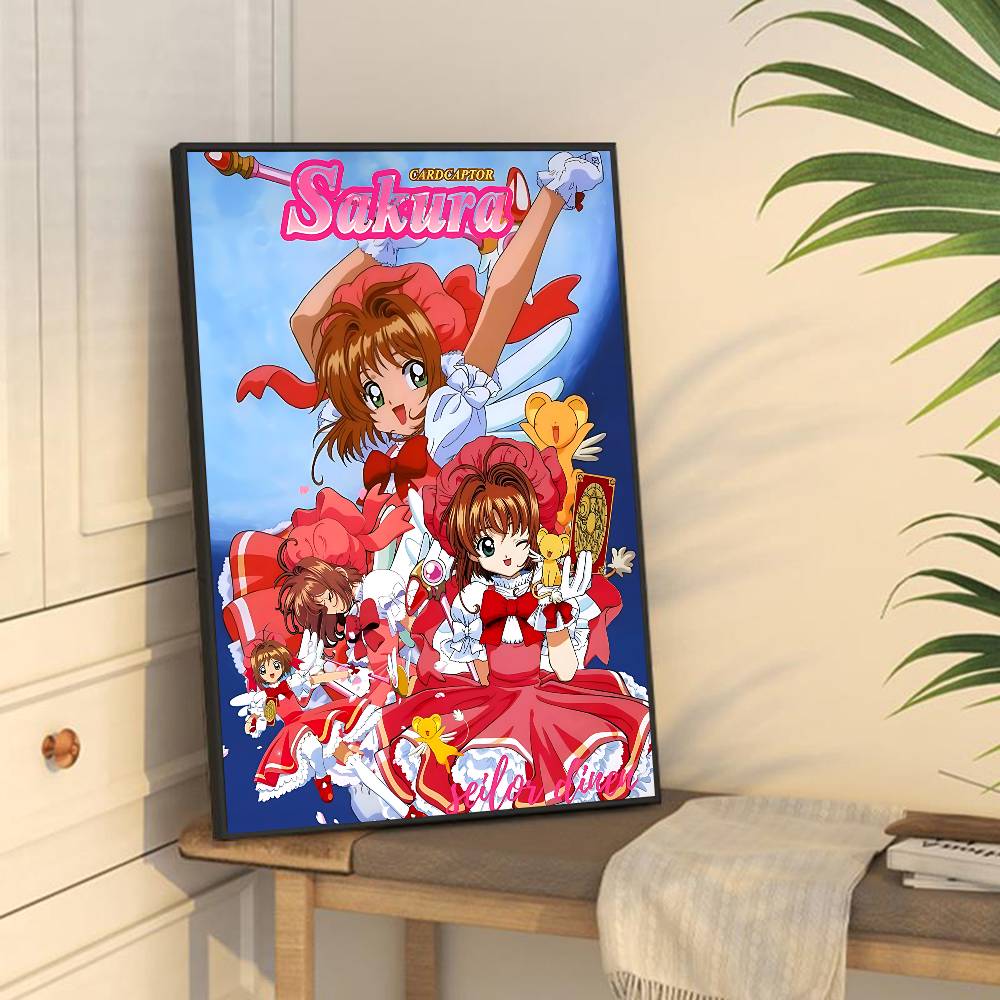 C-CardcaptorS S-Sakura Kawaii Pink Girl Good Quality Prints and Posters Waterproof Paper Sticker Coffee House Bar Posters