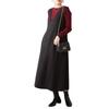 Deep Flared Jumper Size Black [atONE] ATK-0093 V-Neck Skirt, M-L,