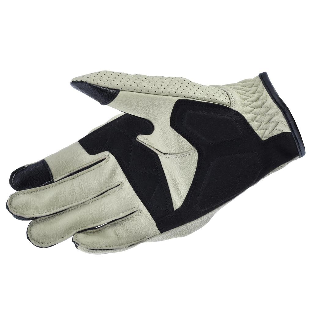 Komine Motorcycle Gloves Vented Protective Leather XL GK-257 Gloves, Beige,