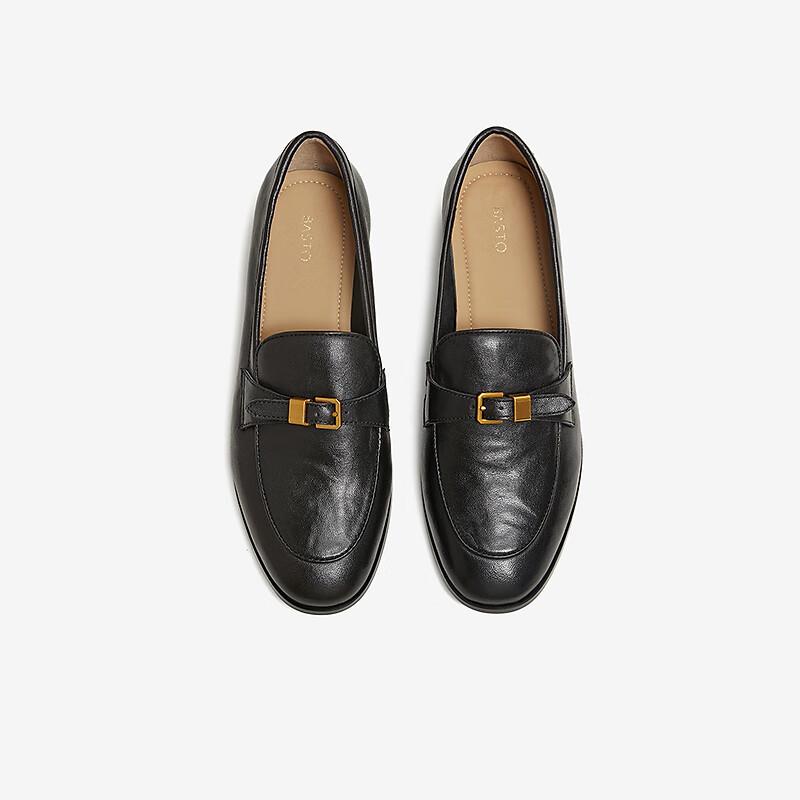 BASTO British Slip-On Loafers Women Single Shoes
