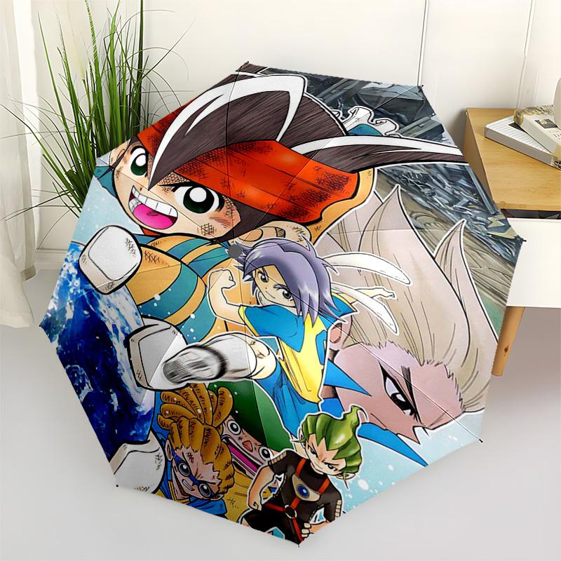 

1pc Yohkoh & Friends Automatic Opening/Closing Outdoor Umbrella - Portable 3-Fold Design with Iron Frame - Outdoor for Fans, Travelers, Everyday