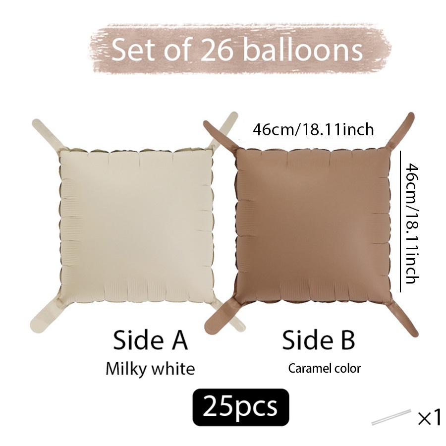 25 Pieces of Double-Sided Square Aluminum Foil Balloon Walls for Anniversary Wedding Season Valentine's Day Birthday Party