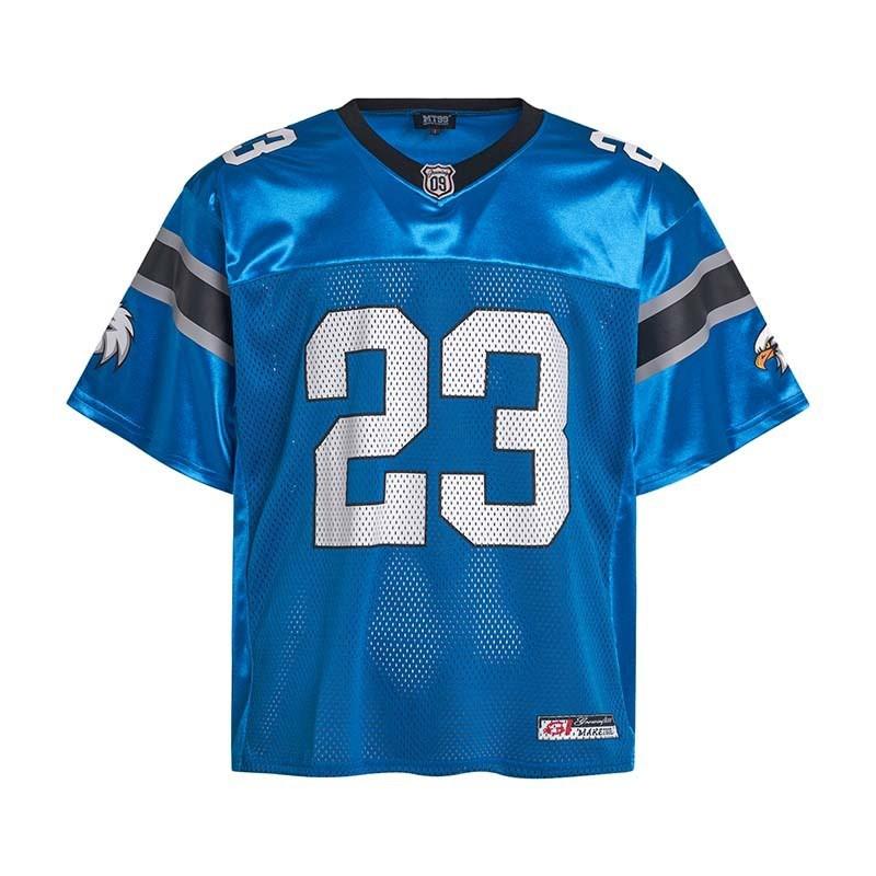 Mens NFL Style Football T-Shirt With 3D Number 23 Print Breathable Mesh Fabric Loose Fit Casual Sport Tee