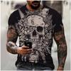Skull Skull 3D Streetwear T-shirt Shirt Costumes Polyester Black