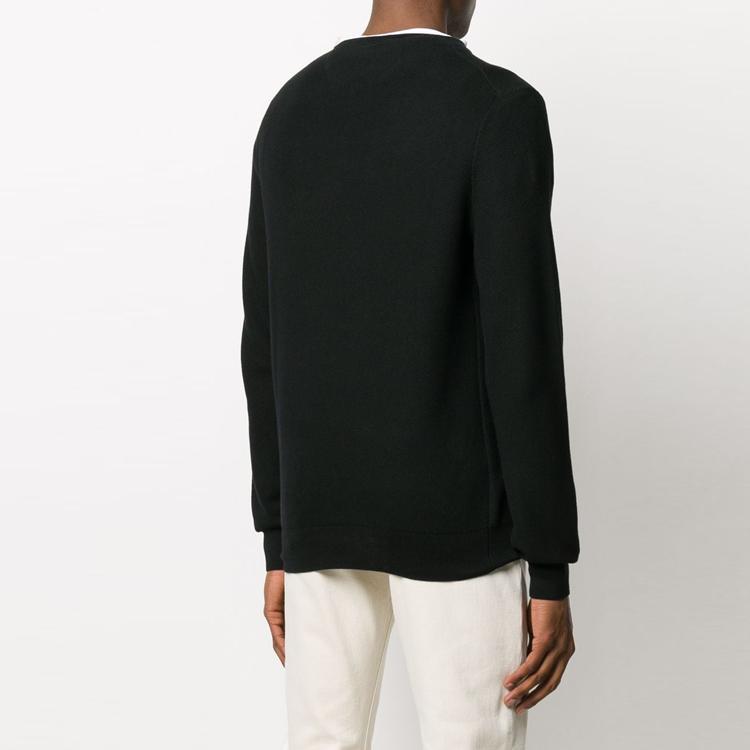 Polo Ralph Lauren SS22 Logo Embroidered Solid Color Crew Neck Long Sleeve Pullover Sweatshirt Men sweatshirt Black 710680593-001
