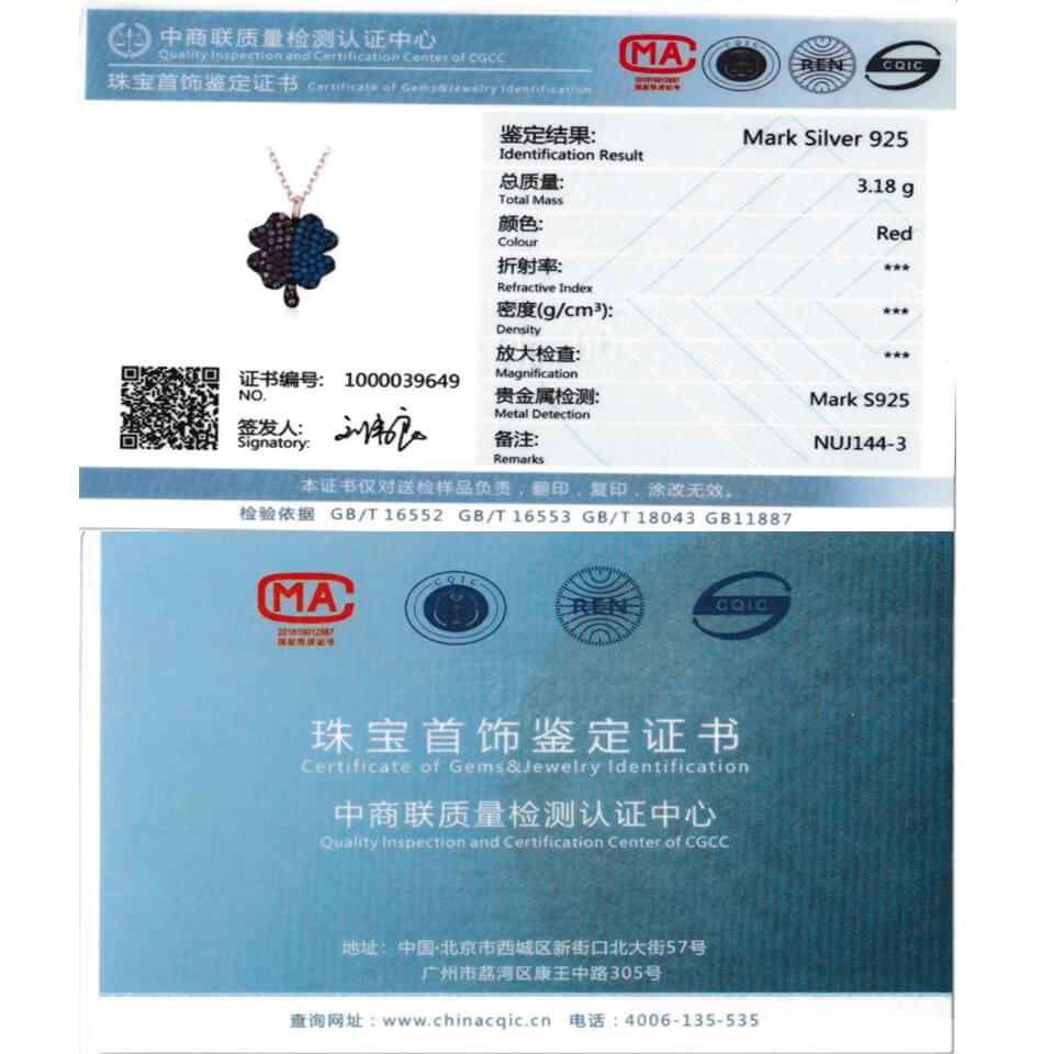 Umcho Double Color Clover Necklace 925 Sterling Silver Pendants Necklace For Women Anniversary Birthday Gift Fine Jewelry