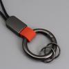 Simulated Leather Keychain With Finger Ring And Adjustable Wrist Strap Trendy Key Holder For Car Keys Organization