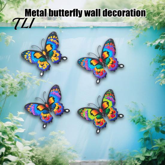 Colorful Iron Wall Sculptures Metal Butterfly Decorations, Art Sculpture Hanging Decor, Outdoor Indoor Decor for Living Room Bedroom Garden