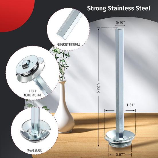 Plumbing PVC Fitting Socket Saver Rustproof High Durability Wide Compatibility PVC Pipe Reamer Cutter Practical Plumbing Tools