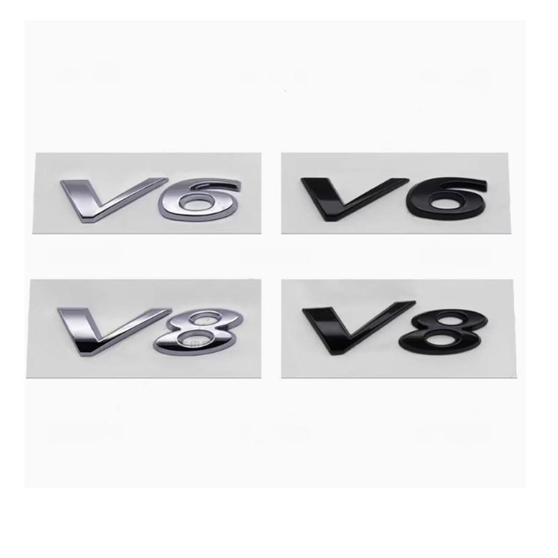 3D ABS V6 V8 3.0 5.0 Bilbogstav Emblemer Mærker Skærm Bagklap Klistermærker Til Jaguar F-TYPE E-PACE F-PACE XE XF XJL 20T 25T 30T 35T