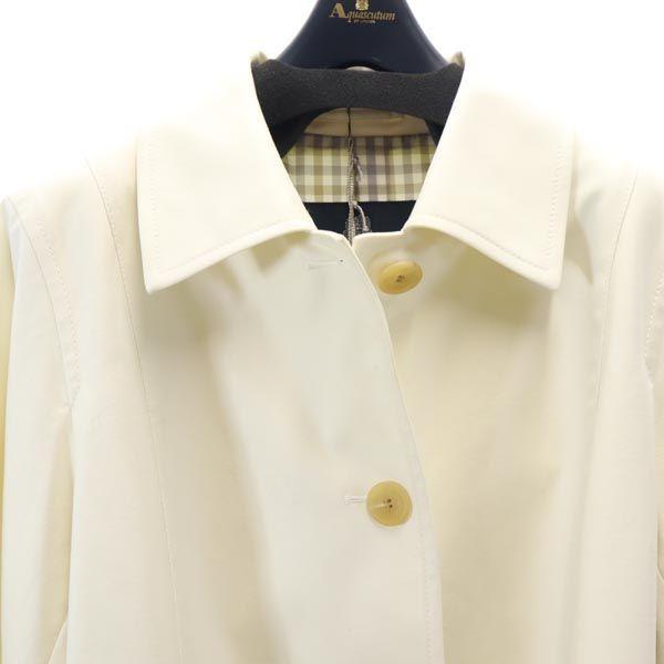unused Aquascutum Stainless collar coat 15 White system With brand hanger Women Used